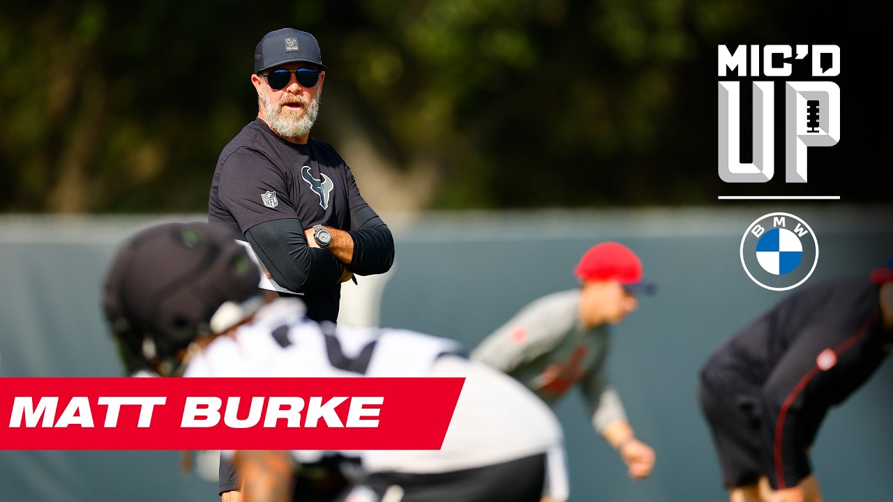 Matt Burke Demands Takeaways at Texans Training Camp | Mic’d Up