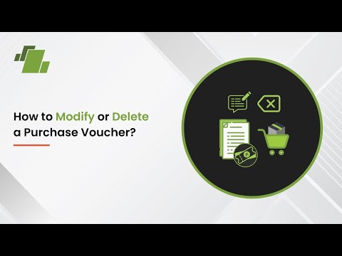 How to Modify or Delete a Purchase Voucher? - video from Logic ERP