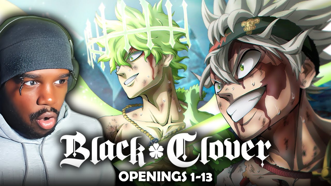REACTING to ALL BLACK CLOVER OPENINGS 1-13 For The First Time