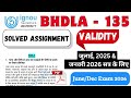 BHDLA 135 Solved Assignment 2025-26 | Bhdla 135 Assignment 2025-26 | Bhdla 135 Exam 2026