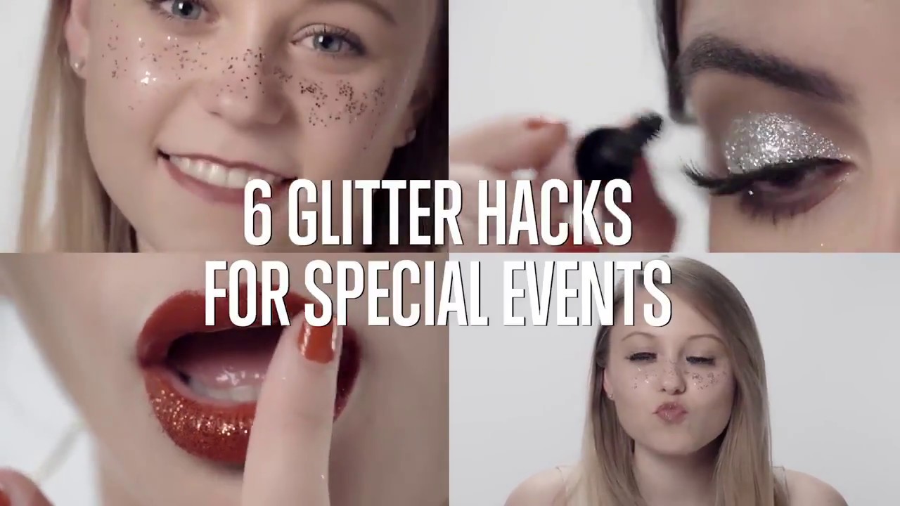 6 glitter hacks for special events Beauty Hacks YouTube