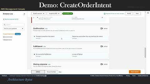 Amazon Lex Chatbot Tutorial - Introduction and Demo - with AWS Lambda | Lex V2 Architecture Example