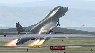 Earth Shaking Usaf B-1 Lancer Launching From London England