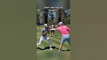 Throwback to Steph Curry trying to spar with Canelo Alvarez 😂