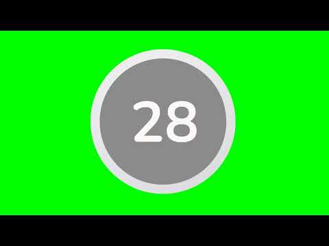 30 Sec grey Clock timer - Green Screen - HD workshop timer