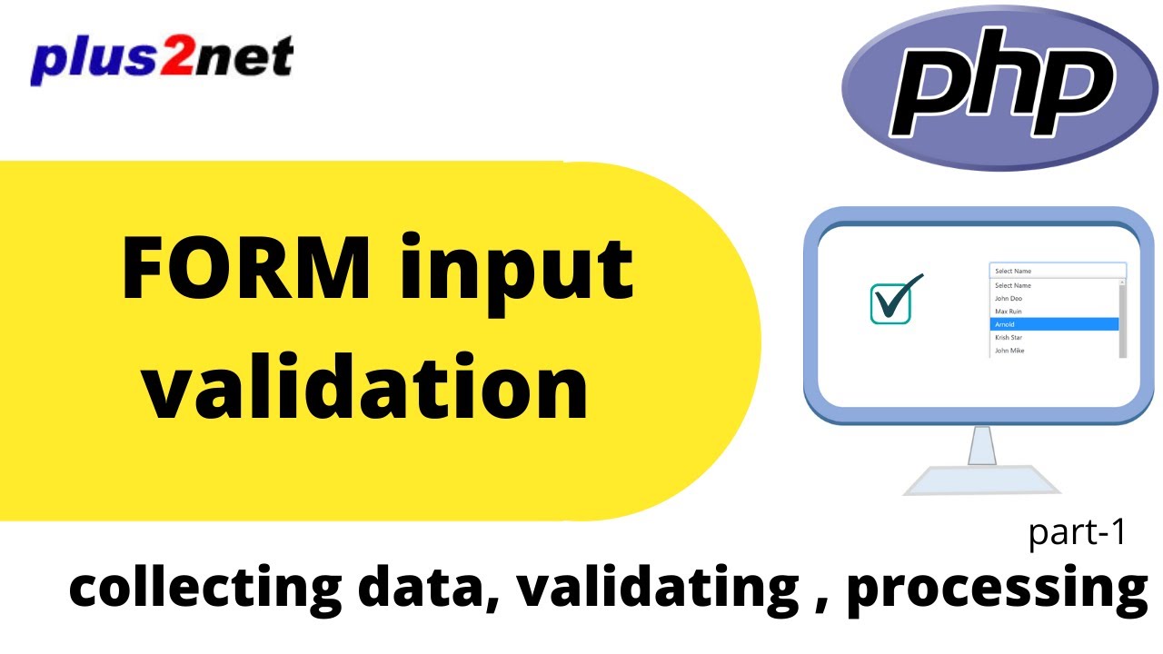 Html Form Input Userid Password Email Validating And Processing User