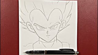 Anime drawing | how to draw vegeta with easy steps