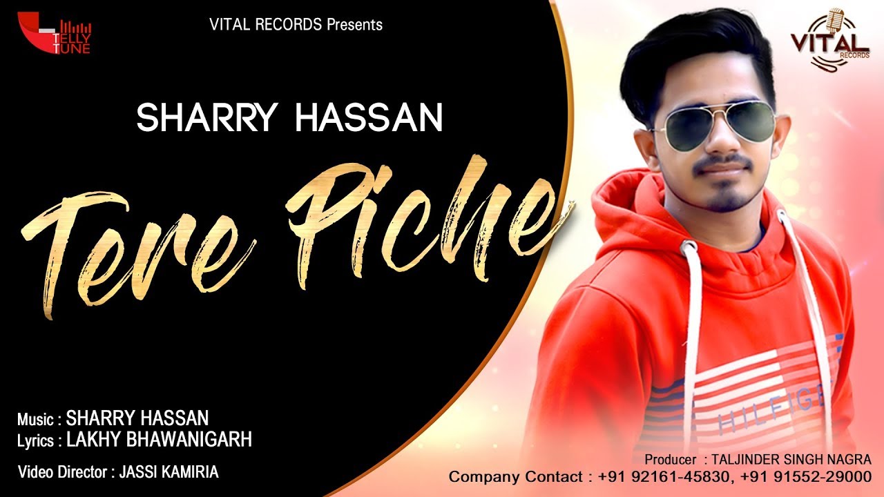 Tere Piche : Sharry Hassan || Lyrical Video Song || Vital Records || Latest New Songs 2020