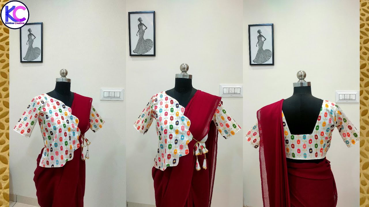 Jacket style Blouse \ Model Blouse \ Krishna Creation