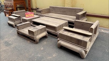 Mộc thô bộ sofa gỗ óc chó mẫu đùi gà hàng chọn gỗ tuyển vân đẹp 0944490000