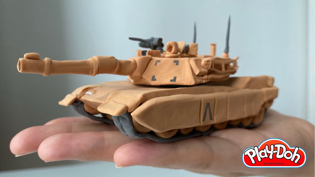Made M1 Abrams Tank with Magic Play Doh