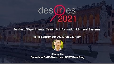 Jimmy Lin: Serverless BM25 Search and BERT Reranking