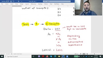t test with Casio fx CG50