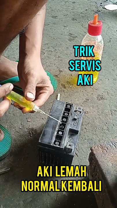 cara servis aki lemah jadi jreng#shorts