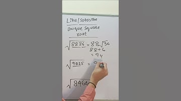 UNIQUE SQUARE ROOT | Math Trick 🔥 | #like