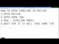 HOW TO OPEN SIMULINK IN MATLAB