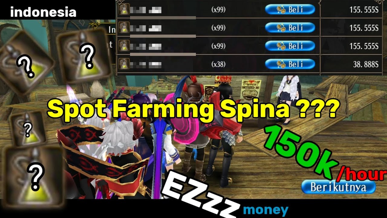 toram online spina farming wow spot 150k Ez newbie YouTube
