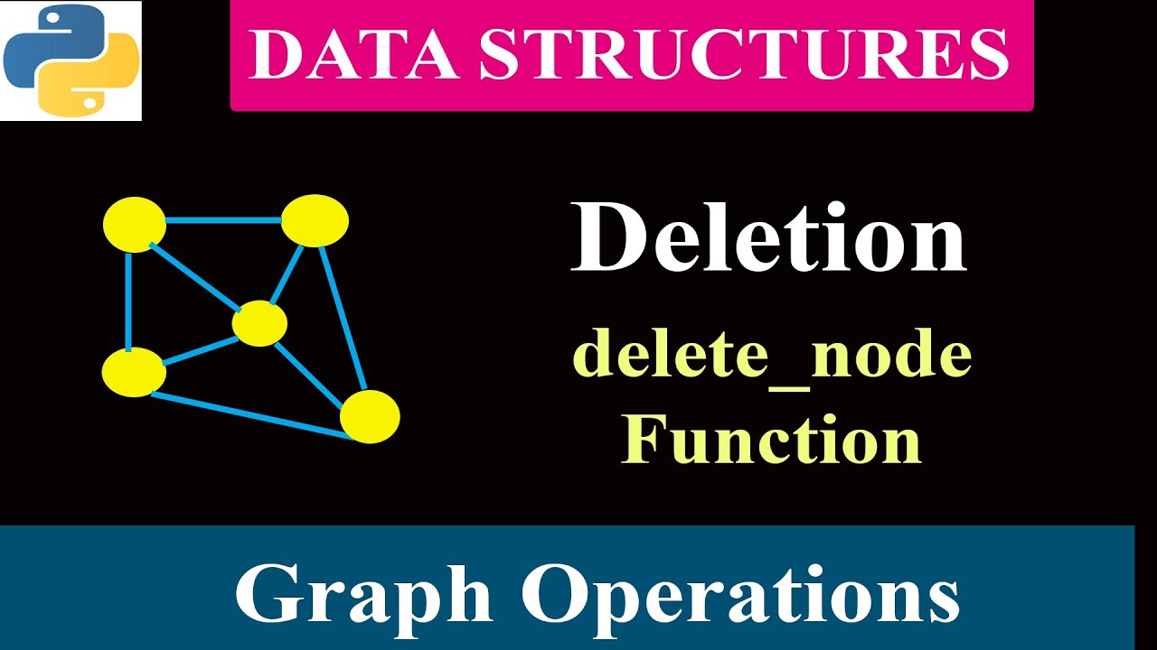 Python Program For Graph Deletion Operation | Delete Node | Adjacency List | Data Structure