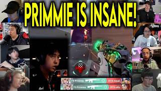 Valorant Streamers React To FS Primmie INSANE 4k Against ZETA In VCT screenshot 1