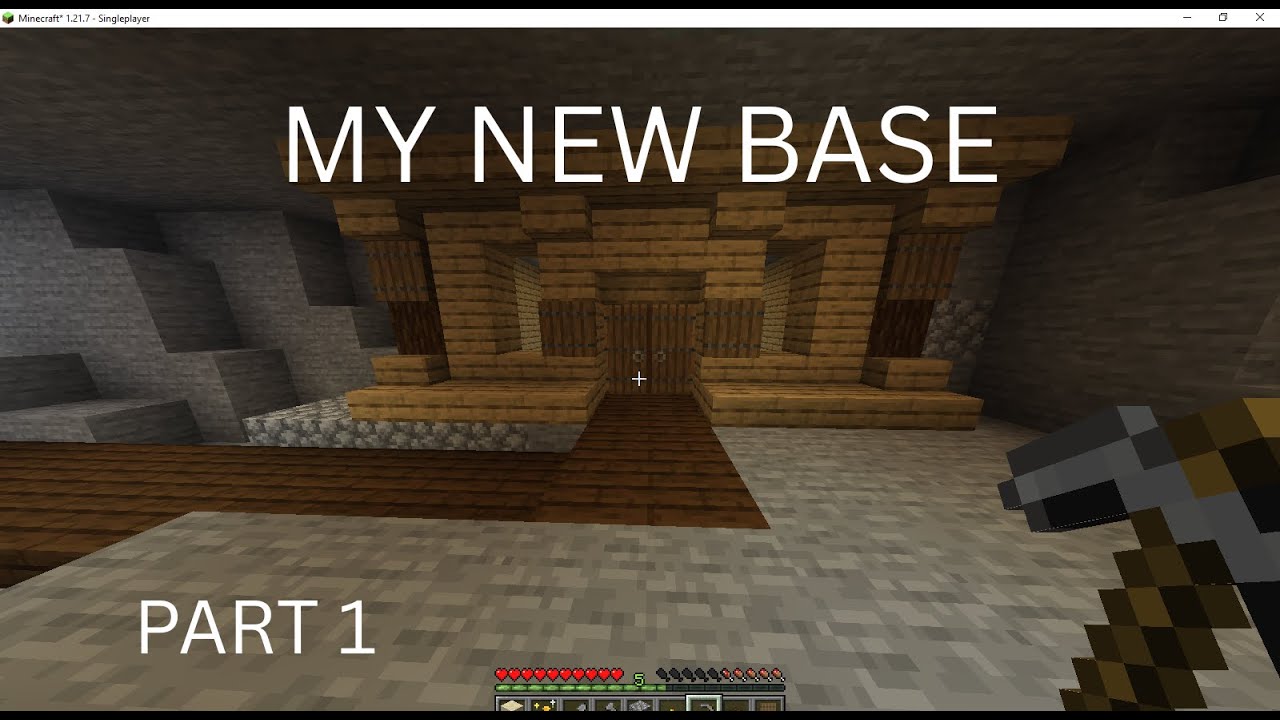 playing minecraft made my base in the caves part 1 - YouTube