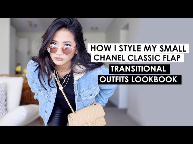 How to style a Chanel Classic Flap  Transitional Outfits Lookbook 