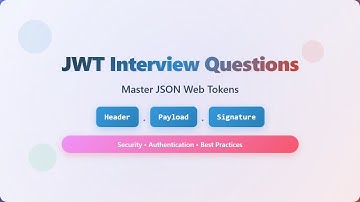 JWT Interview Questions: Master JSON Web Tokens & Stateless Authentication 2025