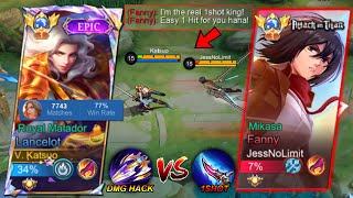 LANCELOT GLOBAL TRICK TO ONE SHOT META HERO IN SOLO RANKED GAME!! | VS PRO FANNY ( INTENSE MATCH! )