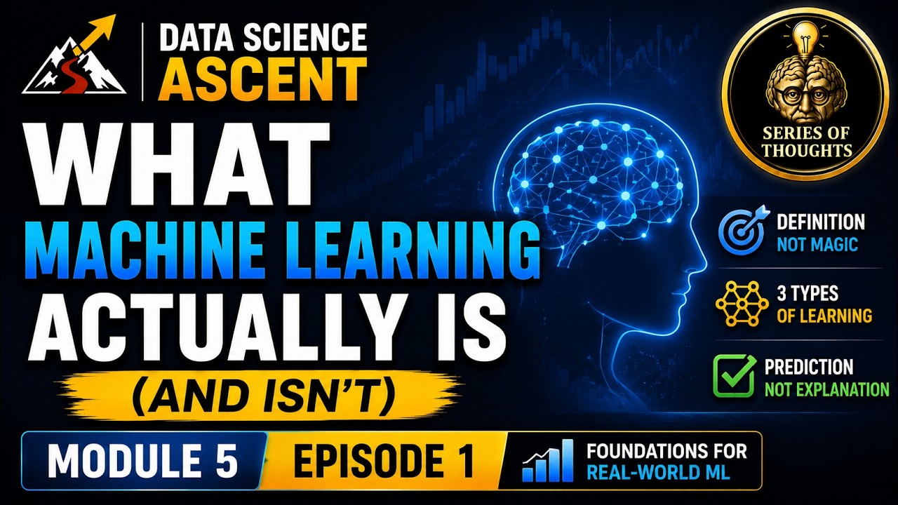 What Machine Learning Actually Is (and Isn’t) | ML Foundations | Data Science Ascent M5:E1