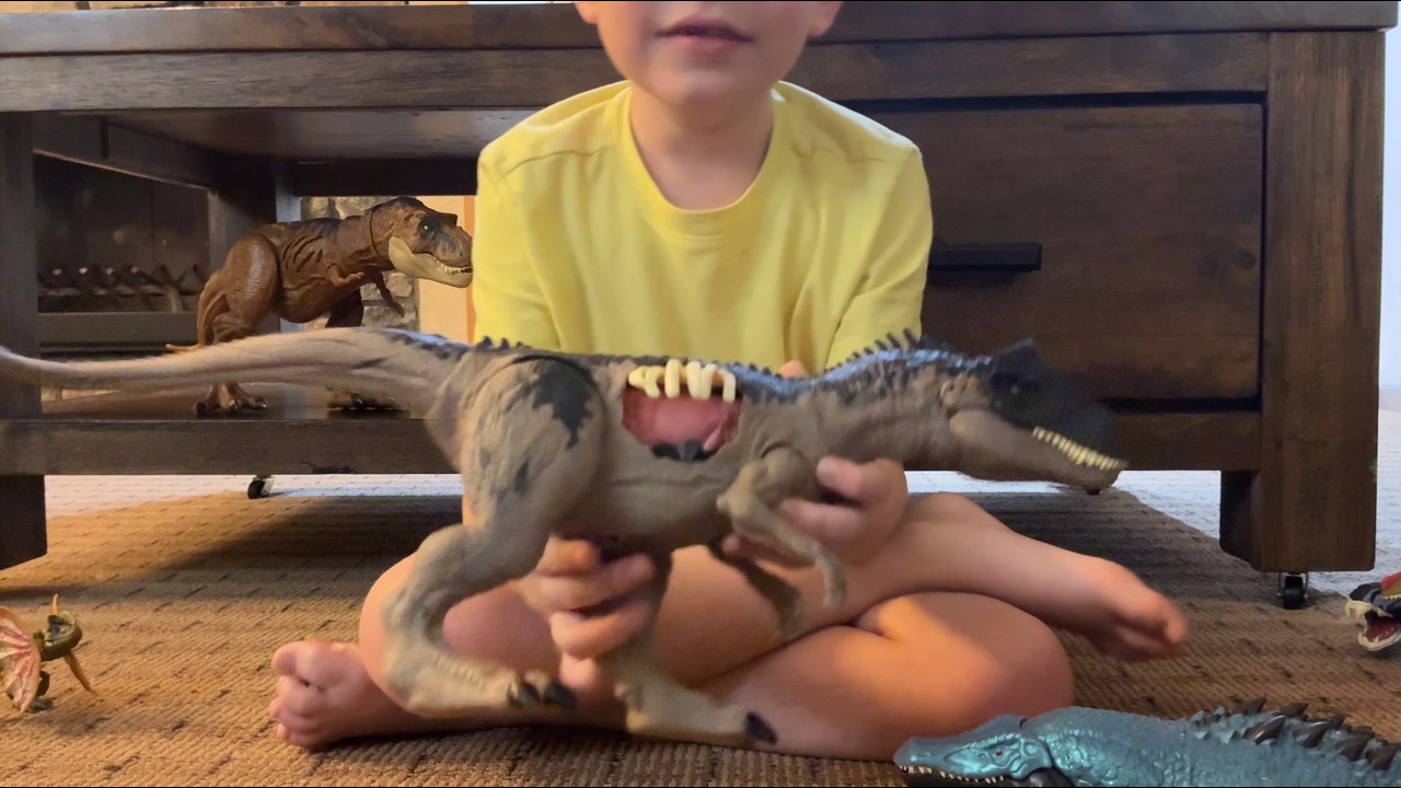 THE ULTIMATE DINOSAUR BATTLE! Jurassic World Rebirth Dominion Survival DAMAGE TREX Mattel TOYS