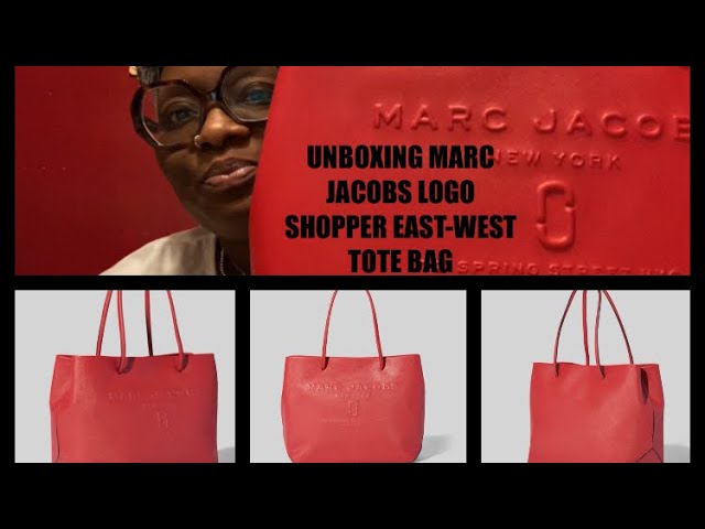 Marc Jacobs Women's Logo Shopper East West Tote Bag - Black