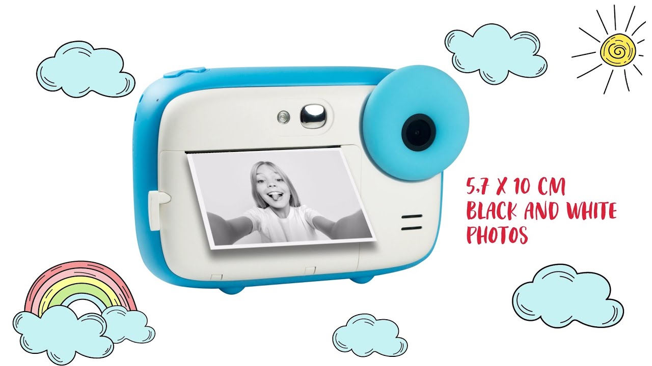 AGFA PHOTO Pack Realikids Instant Cam + 3 rouleaux Papier Thermique ATP3WH  supplementaires - Appareil Photo Instantane Enfant, Ecran LCD 2,4',  Batterie Lithium, Miroir Selfie et filtre photo - Bleu - Appareil