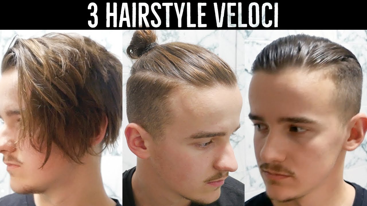 Capelli Uomo 3 Acconciature Veloci Per Capelli Lunghi Youtube