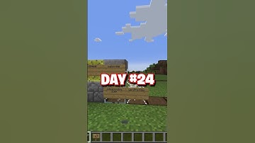Day 24: Building a Minecraft House One Block a Day #shorts