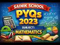 Sainik School PYQs 2023 | Mathematics | AISSEE Preparation | Question Number 11