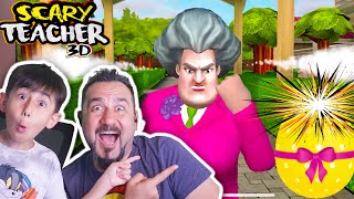 KIZGIN ÖĞRETMENE MAYINLI SÜRPRİZ YUMURTA ŞAKASI! | (sesegel çocuk) SCARY TEACHER 3D