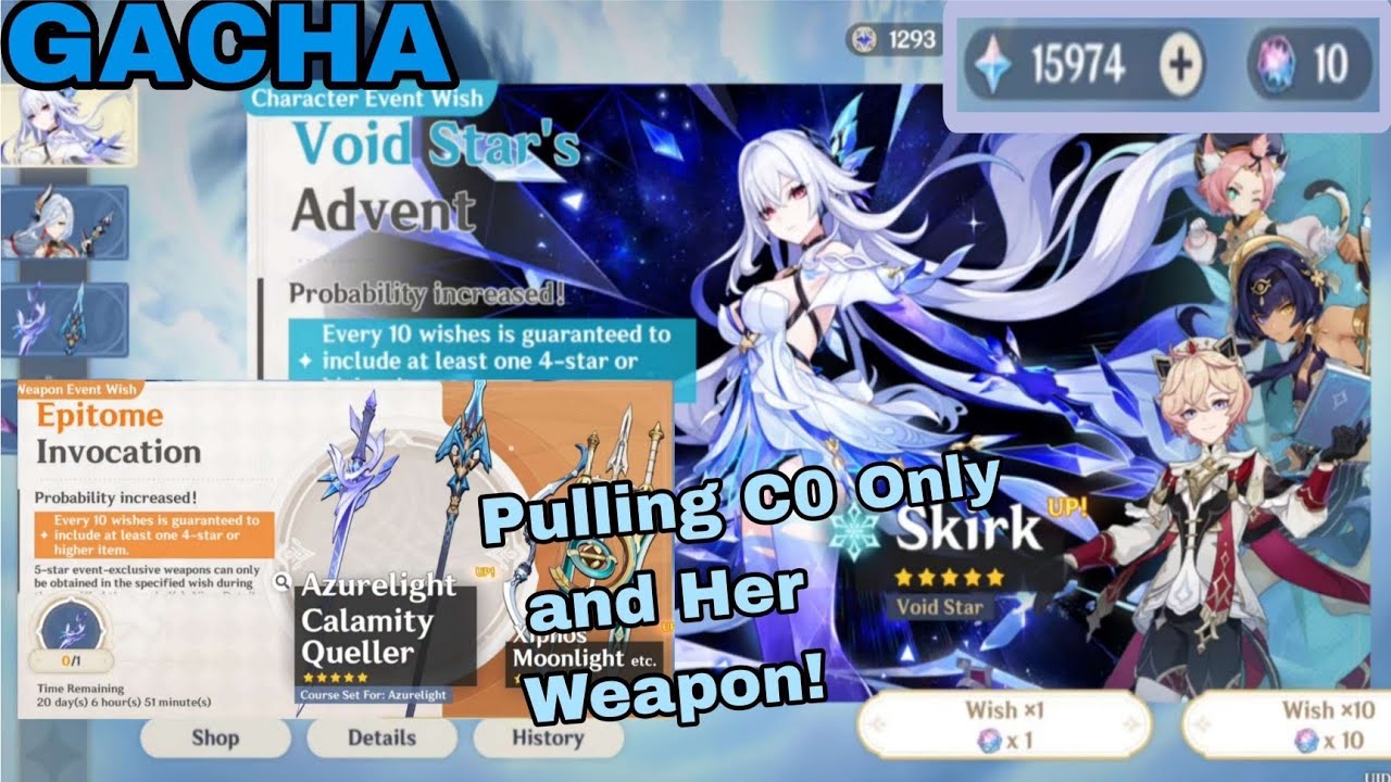 Skirk Is Here! Pulling Her And Her Weap.! | Gacha | Mobile | Genshin Impact 5.7