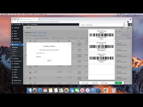 Print Product Labels with Barcode/QRCode on Wordpress & WooCommerce