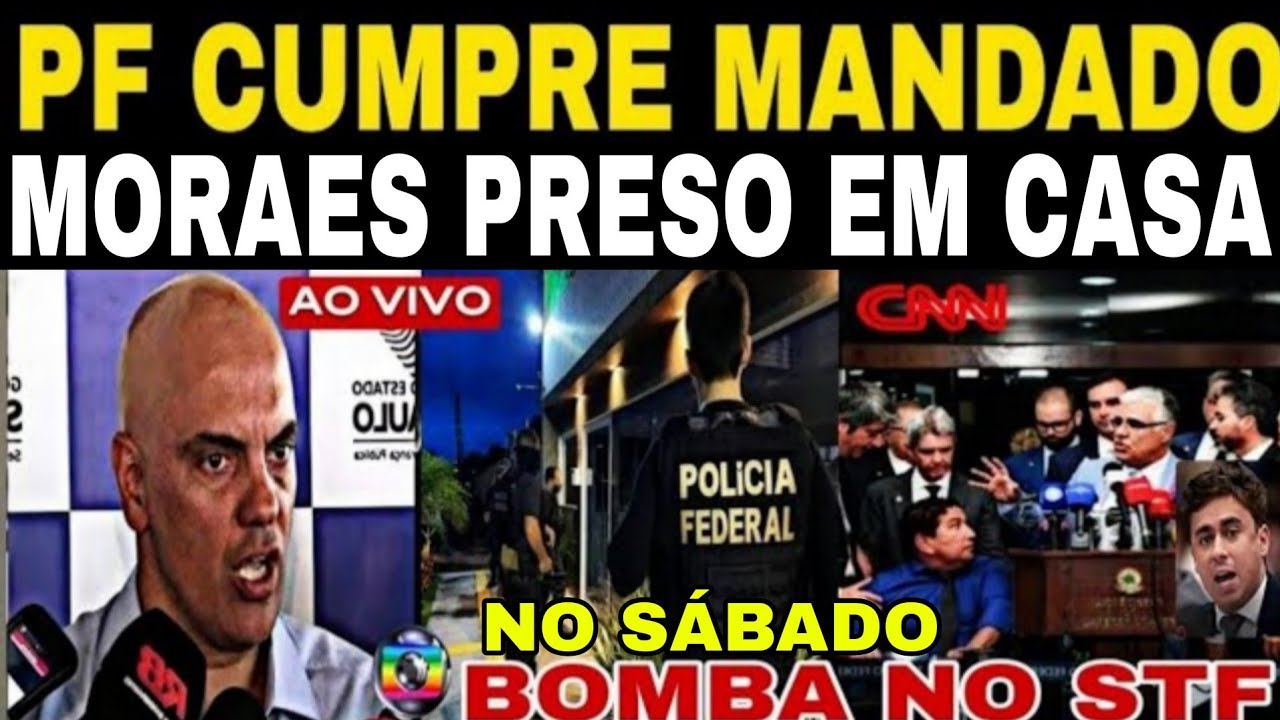 GLÓRIA A DEUS! MORAES PRESO AGORA PF CUMPRE MANDADO CASSAÇÃO DE MANDATO SENADO COMEMORA URGENTE 