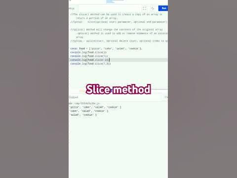 slice method || array method || JavaScript #frontend #reactjs #react # ...