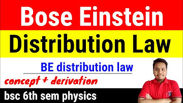 bose einstein distribution law || bose einstein distribution law in statistical mechanics