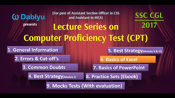 C6 - Basics of Excel - CPT for SSC CGL