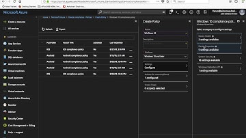 How to create a compliance policy in Windows 10 in Microsoft Intune?
