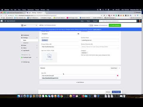 Setting up social auth facebook