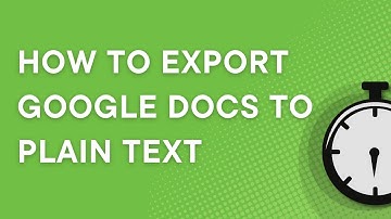 Google Docs Tutorial: Export Google Docs to plain text (.txt) (Windows/macOS/Chromebook)