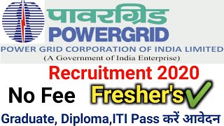 PGCIL Powergrid Recruitment 2020|PGCIL Apprenticeship Bharti 2020|BE/B.Tech/Diploma|#latestgovtjob