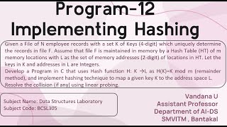 Hashing Lab Program - Data Structures