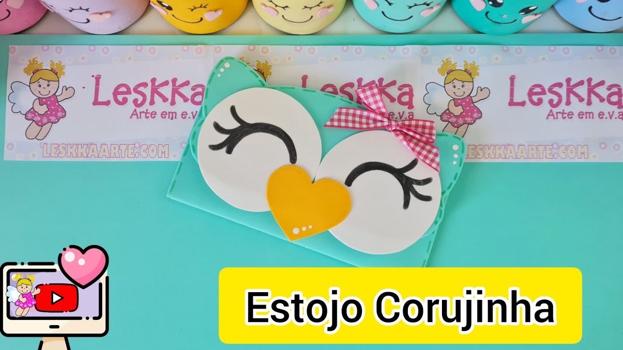 DIY - ESTOJO CORUJA - KIT CADERNO E PORTA TESOURA CORUJINHA