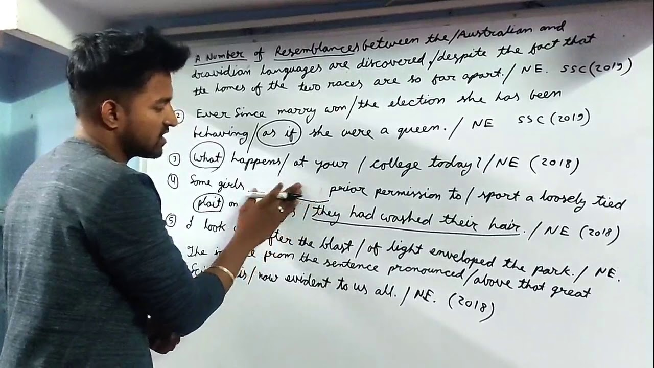 SSC Stenographer CGL CHSL error detection... - YouTube
