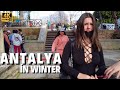 Antalya Old Town Winter Walk l February 2022 Turkey [4K UHD]