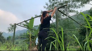 The girl wanted to move out and design and build her own bamboo house